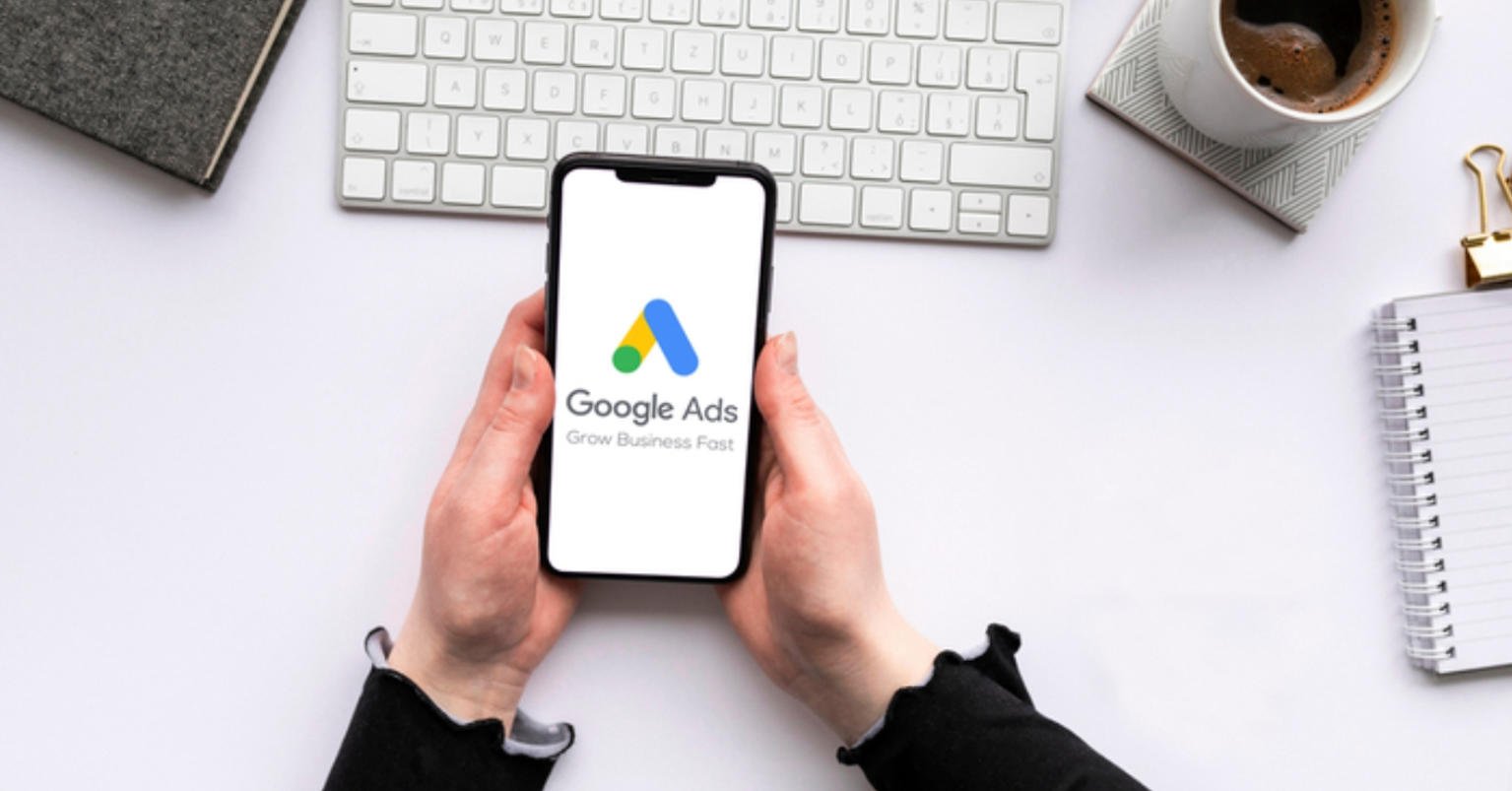 Google Ads campaign dashboard with metrics